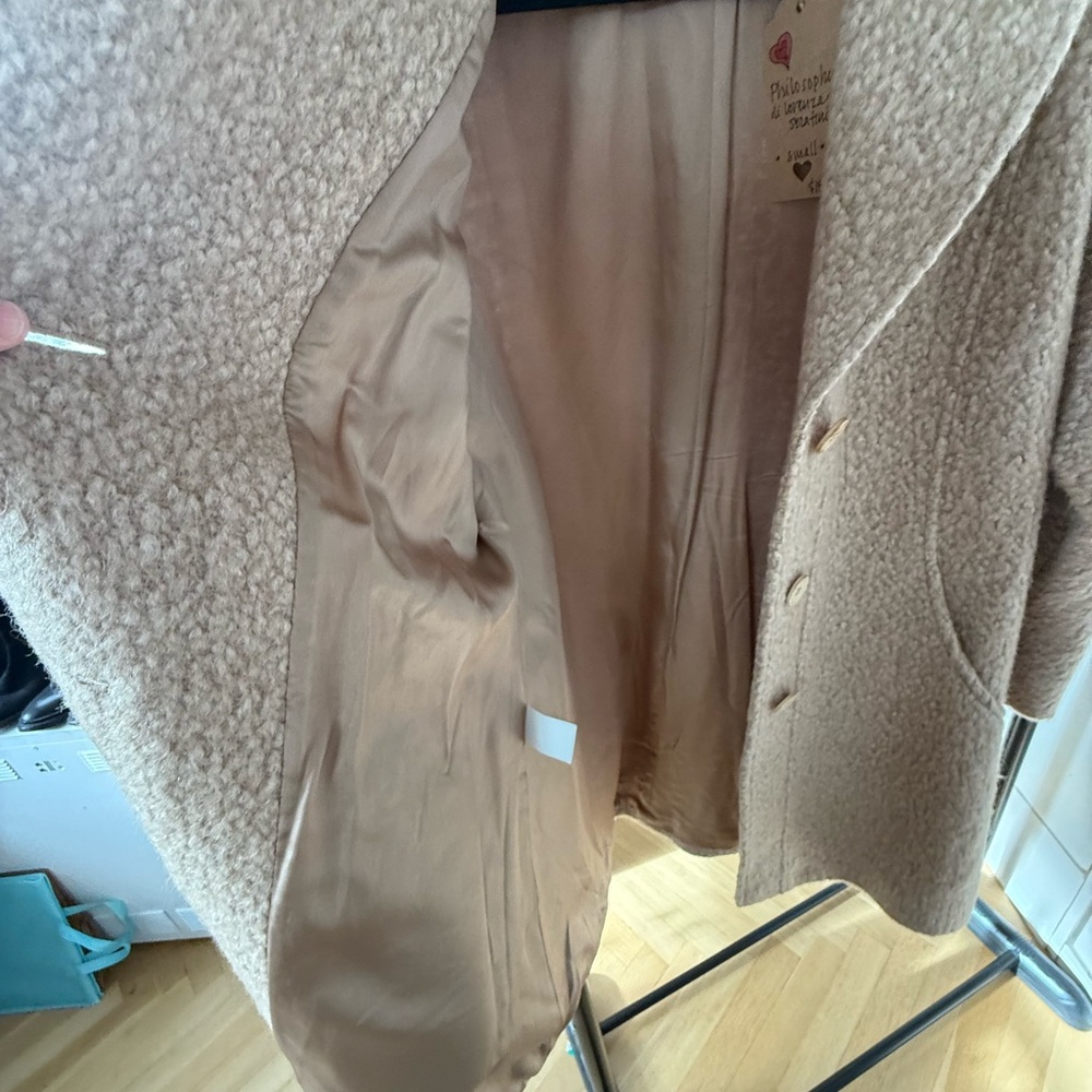 Philosophy di Lorenzo Serafini Tan Virgin Wool Coat - Small - Picture 7 of 7